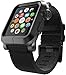 LUNATIK EPIK Aluminum Case and Leather Strap for Apple Watch Series 1, Black/Black