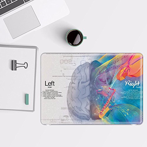 Dongke New Macbook Pro 13 with Touch Bar Case Model Number:A1706 Quality Musical Left and Right Brain Macbook Protective Printed Shell Cover with Gradient Color Keyboard Skin