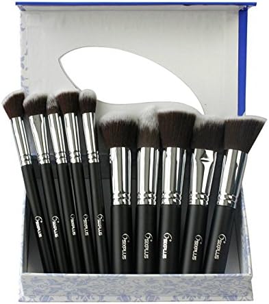 Sixplus Synthetic Kabuki Pincel Maquiagem 10 Pcs Makeup Brushes Set, High Quality Professional Make up Brush Set