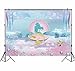 Funnytree 7X5ft Under The Sea Little Mermaid Backdrop Girl Princess Birthday Party Photography Background Ocean Glare Glitter Pearl Shell Baby Shower Photo Booth Studio Decorations Cake Table Banner