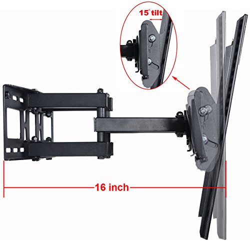 VideoSecu-MW340B-TV-Wall-Mount-Bracket-for-most-26-55-Inch-LED-LCD-OLED-and-Plasma-Flat-Screen-TV-with-Full-Motion-Tilt-Swivel-Articulating-Dual-Arms-16-Extend-up-to-VESA-400x400mm135-LBS-BD4