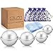 Caydo 4 Set 4 Size DIY Metal Bath Bomb Mold with 100pcs Shrink Wrap Bags and 4pcs Gift Bags for Crafting Your Own Fizzles