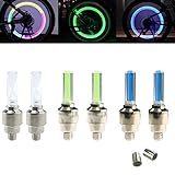 InnoLife Tech Led Flash Tyre Wheel Valve Cap Light For Car Bike Bicycle Motorbicycle Wheel Light Tire Light (6 Packs 3 colors)