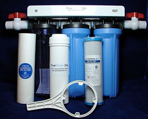 Whole House Heavy Metals Water Filtration System for Fluoride, Lead, Arsenic, and more (1 GPM 2.5" x 10" 3 Stage System)