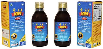 Ceregumil Kids Algae Omega 3 DHA Liquid Vitamins and Minerals C D3 B6 B12 (Methylcobalamin) Physical Mental Development Royal Jelly for Growth &amp; Development Excellent Child Nutrition -2 x 250 mL