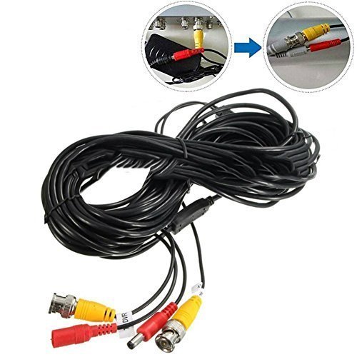 BNC Video Power Cable FLOUREON CCTV Security Camera Wire Cord for DVR House Security Camera System 100/150 Feet Long (2 Pack 150FT Cable)