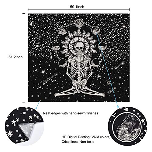 6 Sevenstars+Tapestry+Meditation+Skeleton+Chakra