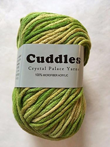 Crystal Palace Yarns Cuddles #7010 "Spring Greens" Bulky, MicroFiber Acrylic 50 Gram