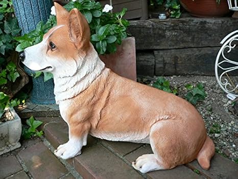 Amazon 犬の置物 コーギーｌ おまけ付 ９４１４ｈ いぬ イヌ 動物ガーデン インテリア 雑貨 置物 庭 ガーデンマスコット 雑貨小物 ディスプレィ 陶器 リ 置物 オブジェ オンライン通販