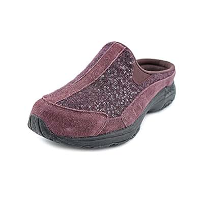 Amazon.com | Easy Spirit Travel Wool Walking Mule Wide Suede Mules Shoes | Mules & Clogs