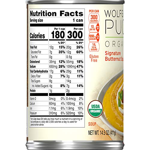 Wolfgang Puck Organic Signature Butternut Squash Soup, 14.5 oz. Can (Pack of 12)