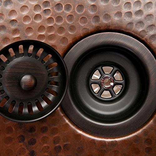 Premier Copper Products D-132ORB 3.5-Inch Universal Kitchen/Bar Basket Strainer Drain, Oil Rubbed Bronze