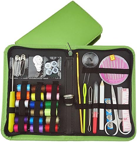 Mini Sewing Kit ,The Basic Sewing kit Includes Thread Needles and Accessories Perfect for Beginners Kids Adults Students Travel Home and Emergency Repair Use.(Green)