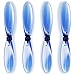 AFUNTA Propeller Blades for Hubsan X4 H107 H107D H107C H107L Quadcopter, 4 Sets (16pcs) Transparent Props Rotor for Helicopter - Red & Green & Blue & Orange