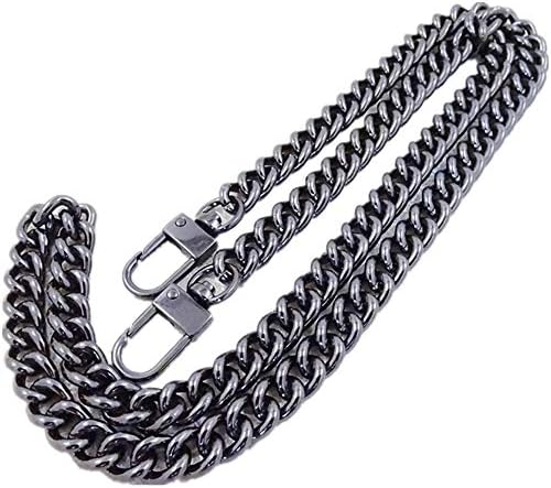 Wide 9mm Palaeo Black Chain for Women Bags Replacement Purse Chain Strap Chain Purse Strap Purse Chain Straps (Length 31 inch)