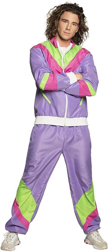 BOLAND BV Men's Trainingsanzug Retro Mann Adult Sized Costumes Not Applicable, Mehrfarbig, L