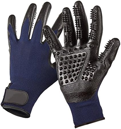 Aventine Pet Grooming Gloves Medium - Deshedding Tool for Cats, Dogs &amp; Horses Hair Removal - Includes Both Left &amp; Right Mitt