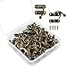 Aneco 30 Sets Antique Right Latch Hook Hasp Wood Jewelry Box Hasp Catch Decoration with Replacement Screws, Bronze Tone (Right Latch Hasp)