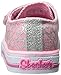 Skechers Kids Twinkle Toes Shuffles Sweet Steps Light-Up Sneaker,Pink/Silver,9 M US Toddler