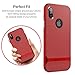 iPhone X/iPhone Xs Case, ROCK [Royce] - Red [Ultra Thin][Heavy Duty][Metal Texture Side Buttons][Dual Layered][Slim Fit][Hard PC + Soft TPU] for Apple iPhone X/iPhone Xs