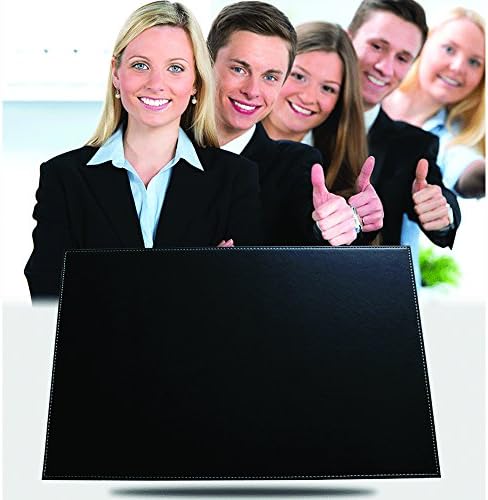 Luckymoo Desk Mat &amp; Mate 23.9" x 17.7" Desk Pad &amp; Protector Mouse Pad for desktops and laptops (black (1))