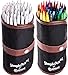 Dual Tip Brush Pens Art Set and Markers for Adult Coloring Books by SimpleArt- Fine and Brush Tip Colored Marker- Bullet Journal Pens, Calligraphy,- 48 Colors in Canvas Bag