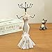 Yunko Fashion Mannequin Jewellery Holder Earring Necklace Display Stand Mermaid Style Rack White
