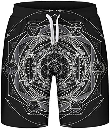 YIKIBODA Men Summer Casual Sport 3D Digital Print Beach Boardshorts Shorts Totem, Tag S =US XS
