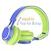 Kids Headphones, HD30 Volume Limiting Over Ear Kids Headset with Microphone for Boys Girls and iPad Tablets Computer Laptops Android Smartphone (Blue/Green)
