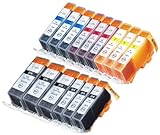 15 Pack Compatible Canon CLI-226 , PGI-225 3 Small Black, 3 Cyan, 3 Magenta, 3 Yellow, 3 Big Black for use with Canon PIXMA iP4820, PIXMA iP4920, PIXMA iX6520, PIXMA MG5120, PIXMA MG5220, PIXMA MG5320, PIXMA MG6120, PIXMA MG6220, PIXMA MG8120, PIXMA MG8120B, PIXMA MG8220, PIXMA MX712, PIXMA MX882, PIXMA MX892. Ink Cartridges for inkjet printers. CLI-526BK , CLI-526C , CLI-526M , CLI-526Y , PGI-525BK © Blake Printing Supply