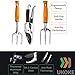 UKOKE Garden Tool Set, 12 Piece Aluminum Hand Tool Kit, Garden Canvas Apron with Storage Pocket, Outdoor Tool, Heavy Duty Gardening Work Set with Ergonomic Handle, Gardening Tools for women menthumb 2