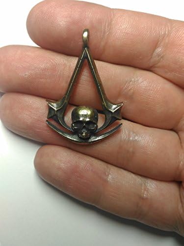 Assasin Creed Black Flag brass pendant