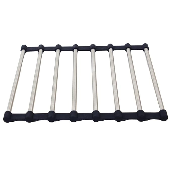InterDesign Brushed Stainless Steel Forma Trivet Roll, Black Amazon.co
