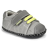 pediped Originals Jake Sneaker (Infant/Toddler), Grey/Lime, Large (18-24 Months E US Infant)