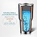Homitt 30 oz Insulated Tumbler Travel Mug, Double Wall Vacuum Stainless Steel Cup Bundle with Lid, Handle, 2 Curved Straws, Cleaning Brush, (24 Hours Ice Retention)