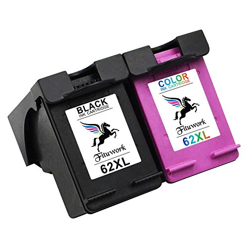 Fituwork Remanuactured Ink Cartridge Fit for HP 62XL 62 XL 1B1C Use in HP Officejet 5740 5742 5745 8040 8045 ENVY 5640 5660 5665 7640 7645 8000 8005