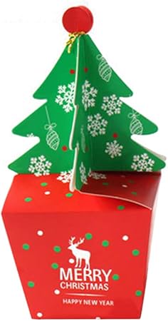 Amazon Toymytoy クリスマスボックス 食品包装 クリスマスツリーデザイン 紙箱ギフト パーティー 小さなベルとロープビッグサイズ コピー用紙 印刷用紙 文房具 オフィス用品
