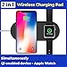 EURPMASK Updated Version 2-in-1 Wireless Charger Stand Compatible with Apple Watch 38/42mm Series 4 3 2 1 & Qi-Certified Wireless Charging Pad Dock Holder Compatible with iPhone Xs Max S9/S8 and More