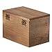 Juvale Wooden Recipe Box with Tabs & Dividers - 7 x 5 x 5 In, Brown Pinewood, Letter Print - Flip-Top Lid & Quick-Access Notch - 60-Card Set & 24 Dividers - Recipe Card Organizer Box
