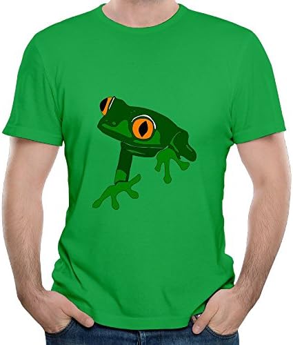 Eijudge Green Frog Men's Short Sleeves Solid T-shirt