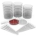 Set of Sterile Plastic Petri Dishes with Vented Lids (Pack of 25), 90 x 15 Millimeters, Ten Plastic Transfer Pipettes (3 Millimeters)