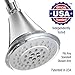 AquaDance High-Pressure 5-Setting 7-Color LED Shower Head. Latest Modern Contemporary Sleek Design. Powered by Running Water, No Batteries Ever Needed, Chrome