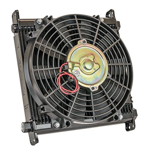 Flex-a-lite (700032) Remote Mount Stacked Plate 32-Row Engine-Oil Cooler with Electric Fan, 11 x 11 x 1 3/4" with AN Fittings - Thumbnail 2