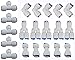 Neeshow 1/4" OD Quick Connect Push In to Connect Water Tube Fitting Set Of 20 (Y+T+I+L Type Combo) primary