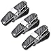 Petutu Double Sunglass Visor Clip Holder for Cars 3 Pack (Black)