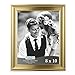 Icona Bay 8x10 Gold Picture Frame, Contemporary Photo Frame 8 x 10, Wall Mount or Table Top, Elegante Collection