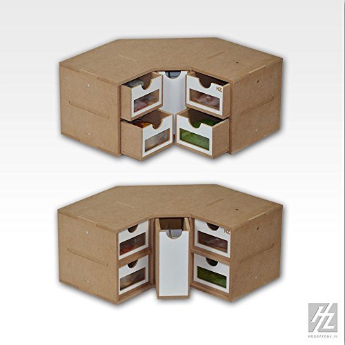 HobbyZone OM03 - 90 degree Corner Drawers Module Unit - Modular Workstation system / Art Studio