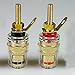 Facmogu 2 Pairs Mini Gold Plated Insulated 5-Way Binding Post Banana Plugs 4mm, 24K Gold Plated Sold Brass Amplifier Speaker Terminal Binding Post Banana Jack - Long