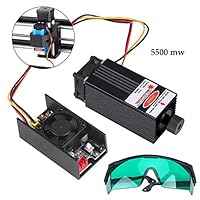 Mcwdoit 445nm/5.5W Blue Laser Module Kit for CNC Machine DIY Engraver 1610-Pro/1810-Pro/3018/3018-Pro/3018 Pro-M