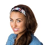 Hipsy Women's Adjustable NO SLIP Patchwork Headbands